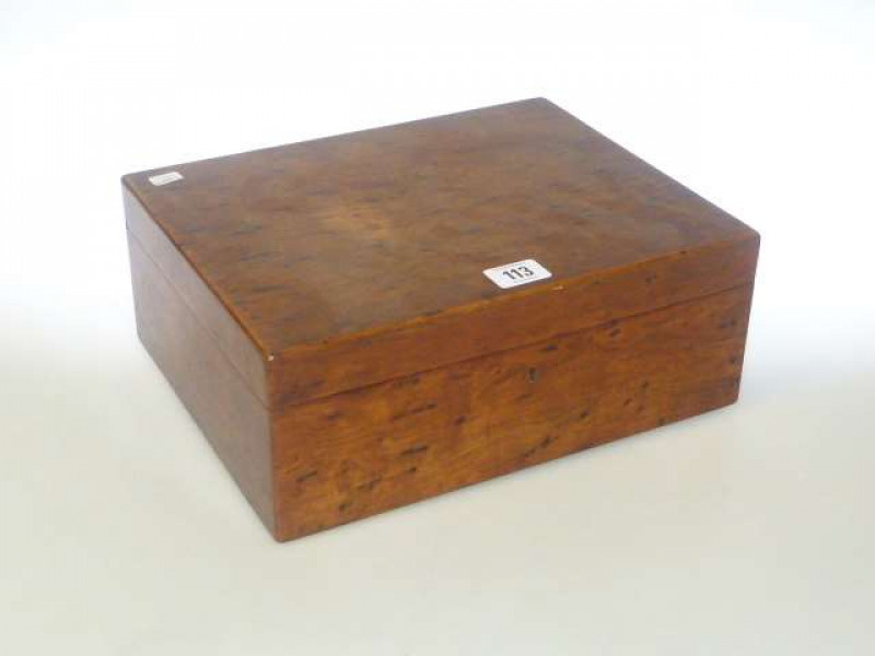 Burr wood stationery box