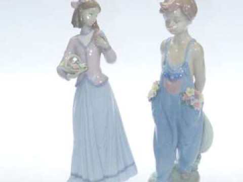 Two Lladro figures 'Innocence in Bloom' and 'Pocket full of Wishes' (boxed)