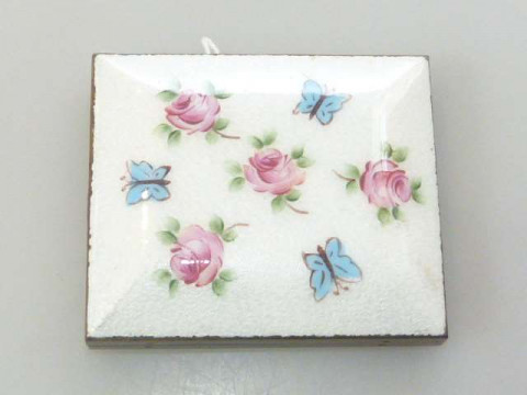 Enamel decorated and brass travelling photocase