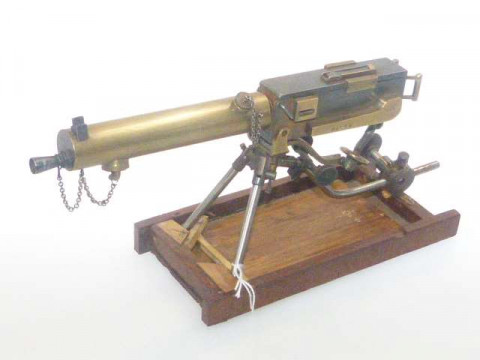 Scale model of WWI Maxim machine gun