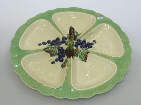 Carlton ware hors d'oeuvre dish in Majolica style