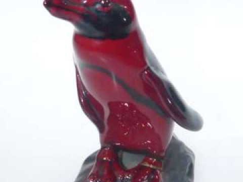 Royal Doulton flambe penguin by Fred Moore