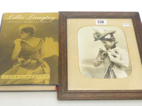Framed Lillie Langtry photograph and copy of Lillie Langtry, Manners,...