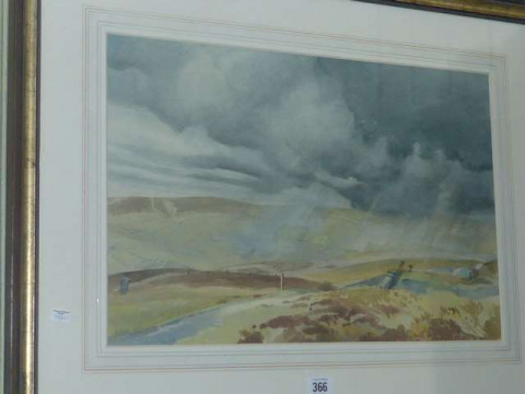 William E. Rees 80, Driving Rain and Grouse on Holgate Pasture, watercolour,...