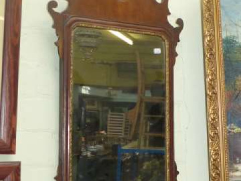 Georgian style walnut framed pier mirror