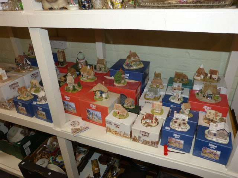 Thirty five Lilliput Lane cottages and shops (all boxed)
