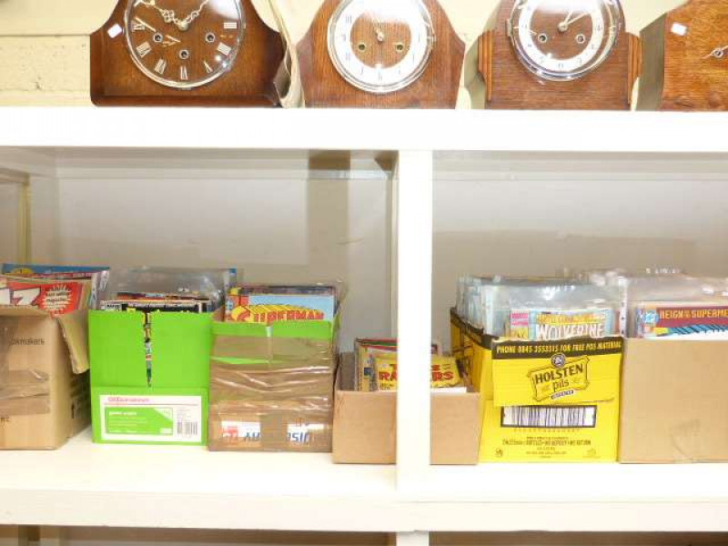 Six boxes of comics including Superman, Spiderman, Viz, Texas Rangers and other American comics