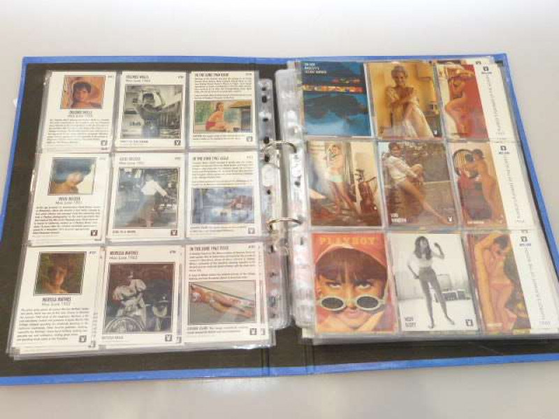 Set of playboy cards in album
