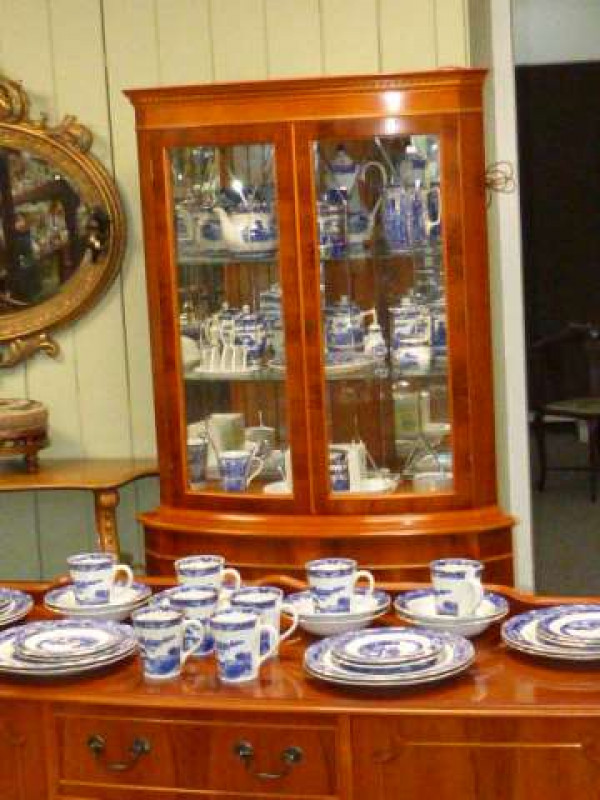 Large collection of Ringtons blue and white tea china
