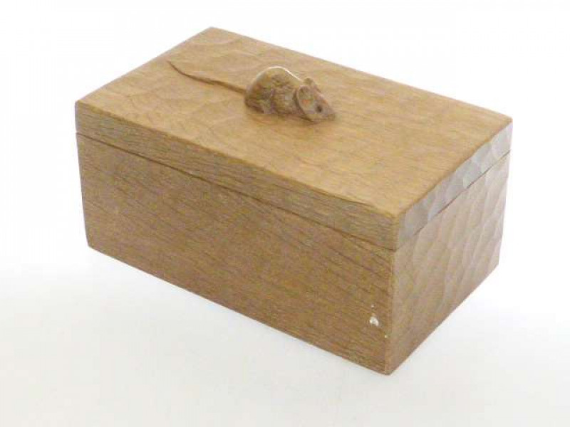 Robert Thompson 'Mouseman' oak cigarette box