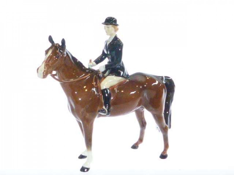 Beswick model of a Huntswoman, no. 1730, brown