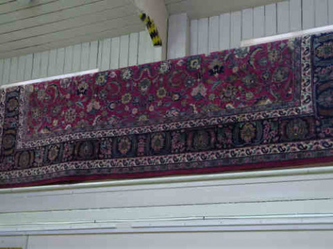 Rose Ground Hand Made Fine Persian Keshan Carpet, Signed, 3.00 x 2.10