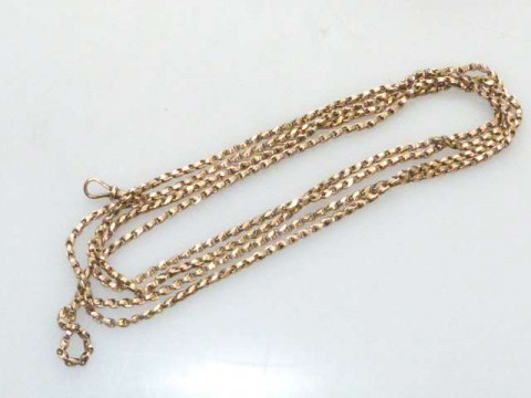 Victorian belcher chain, stamped 9CT, approximately 26 grams
