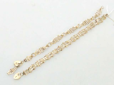 Two 9ct gold bracelets, gross approximately 9 grams