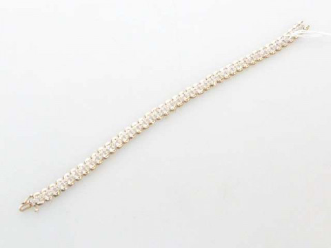 9ct gold and diamond bracelet 19.5cm, approximately 10 grams