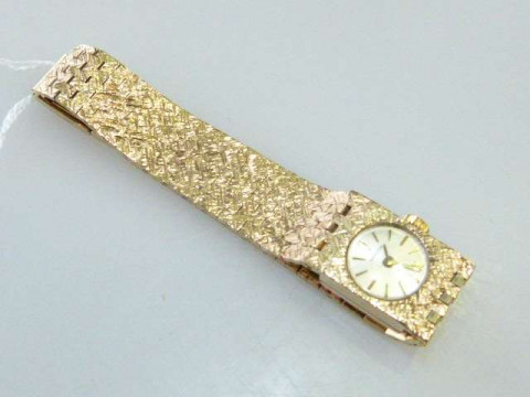 Lady's 9ct gold wristwatch, signed Hamilton, approximately 30 grams