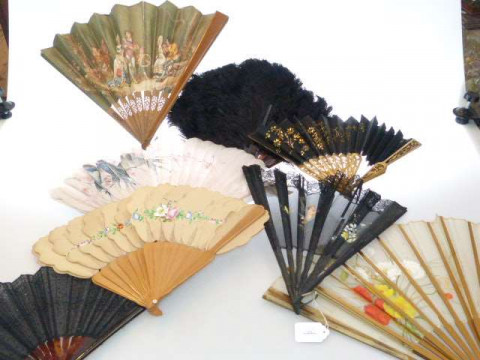 Collection of antique and vintage fans (8)