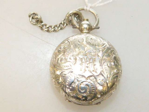 Victorian silver engraved sovereign case