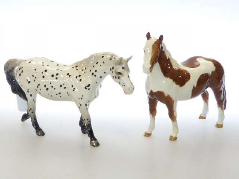 Beswick Pinto pony - Skewbald, second version, and Appaloosa (Spotted Walking pony) (2)