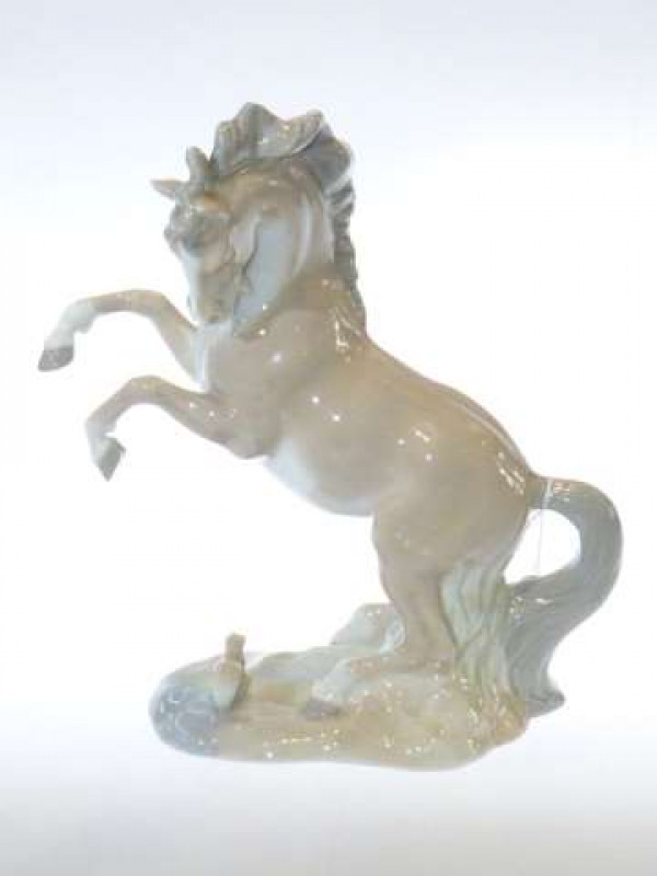 Very rare Lladro model of a horse and squirrel, ref. 356.13, unmarked