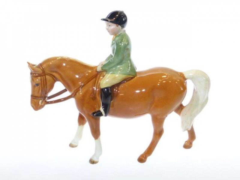 Beswick model of a boy on pony, no. 1500, palomino
