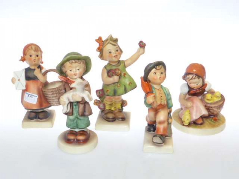 Collection of five Goebel figures