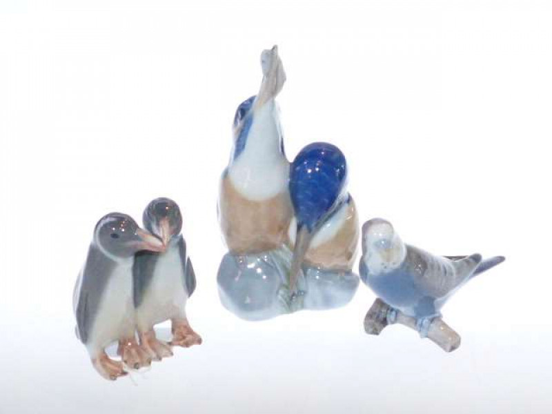 Collection of three Copenhagen bird groups