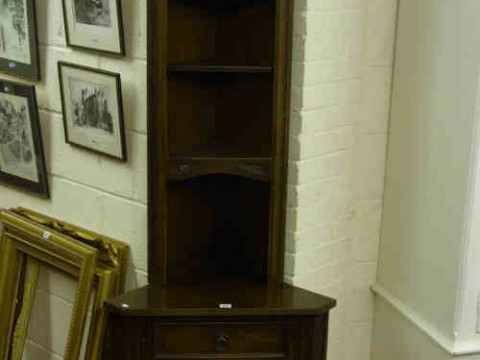 Jaycee Oak Open Topped Double Corner Cabinet