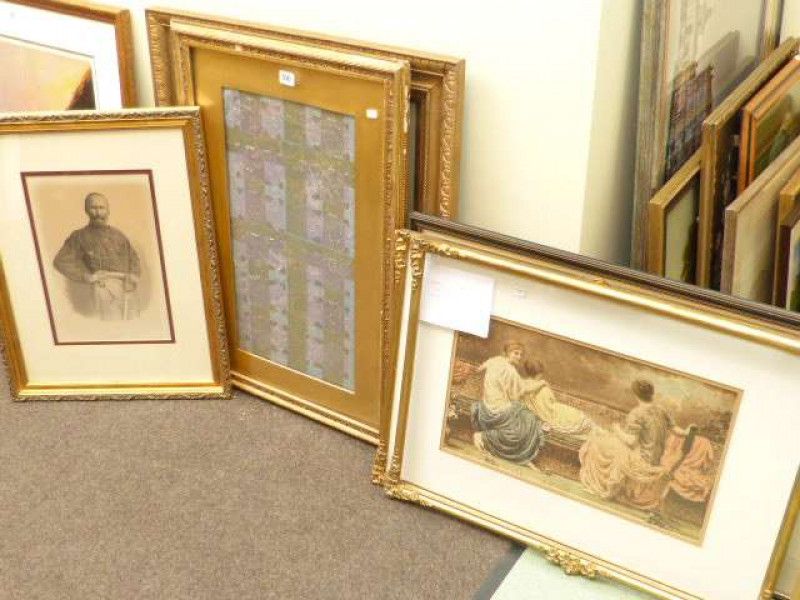 Collection of 19th Century and later pictures and frames