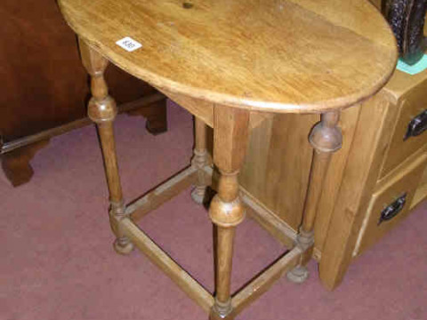 Oval Oak Occasional Table