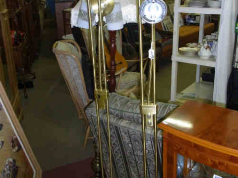 Two Modern Uplighters and Two Standard Lamps (4)