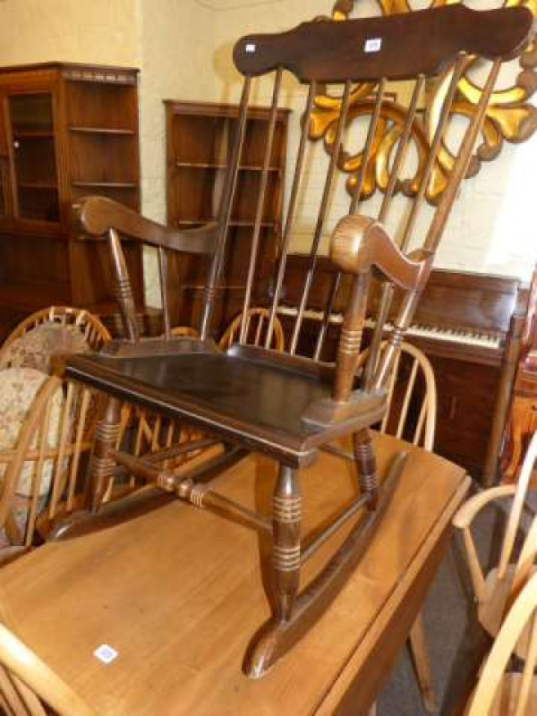 Spindle back rocking chair
