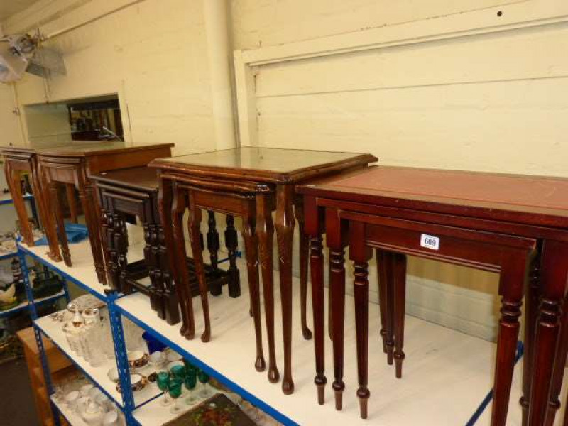 Five nests of tables