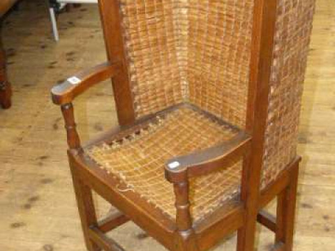 Small Orkney chair raised on square legs