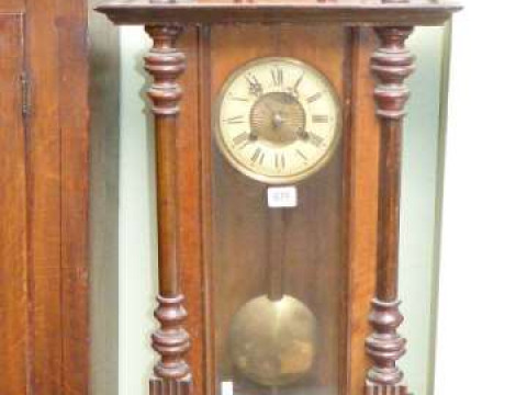 Victorian walnut Vienna wall clock