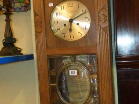 1920's/30's French oak wall clock