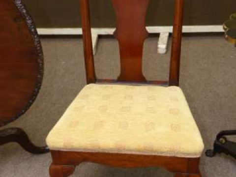 18th Century fruitwood splat back side chair