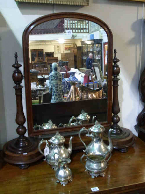 XIXth Century Mahogany Toilet Mirror