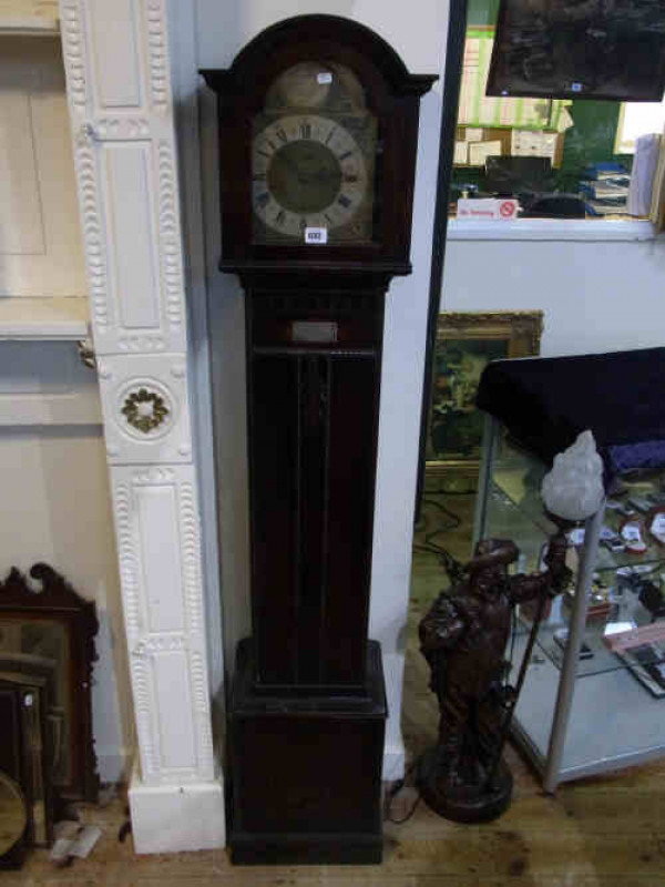 1930's Oak Arched Top Grandmother Clock