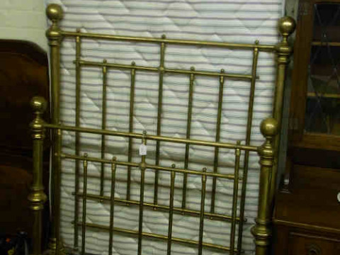 Late Victorian Brass Single Bed Retailed by Maple & Co.