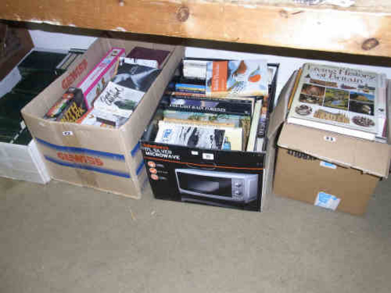 Four Boxes of Various Books