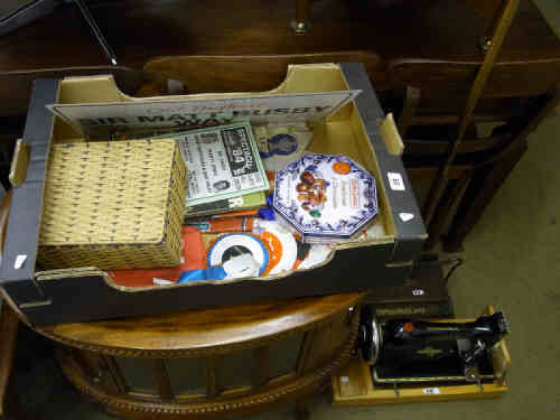 Ewbank Progress No. 3 Carpet Sweeper, Singer Hand Sewing Machine, Vintage Meccano, Rosettes, Stamps etc