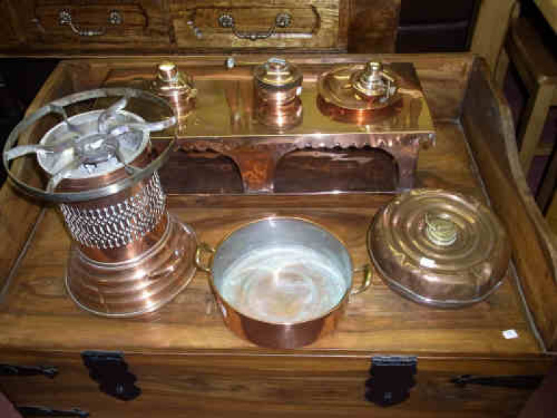Copper Hot Plate, Portable Stove, Pan, Hot Water Bottle and Burners