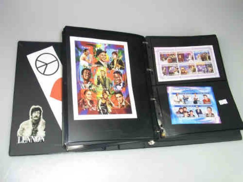Three Albums of First Day Covers including Rock & Pop