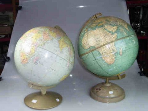 Two 1960's Globes on Stand