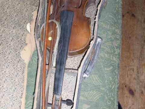 Violin and Two Bows in Case