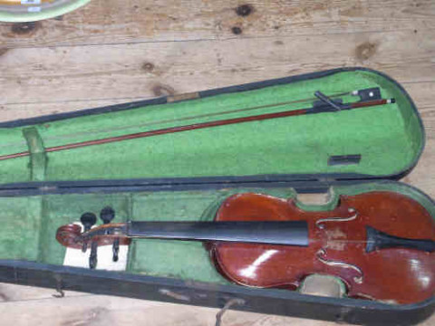 Violin and Bow Cased