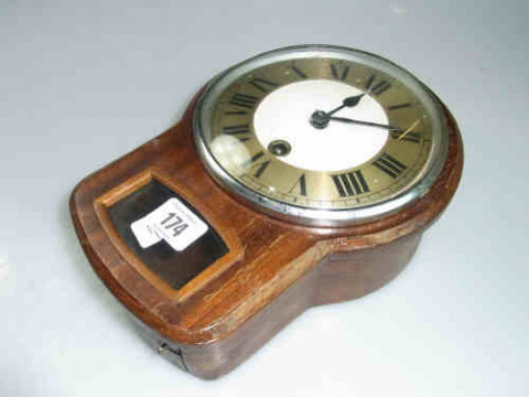 Small Mahogany Cased Wall Clock