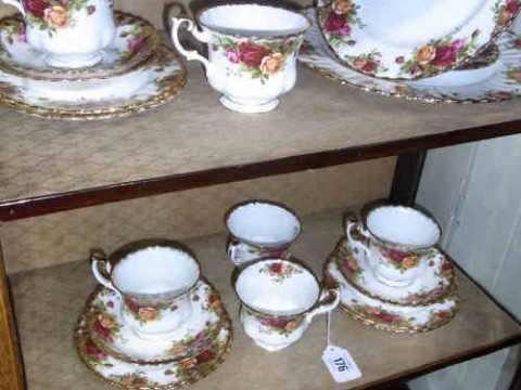 Twenty One Piece Royal Albert Country Roses Tea Set