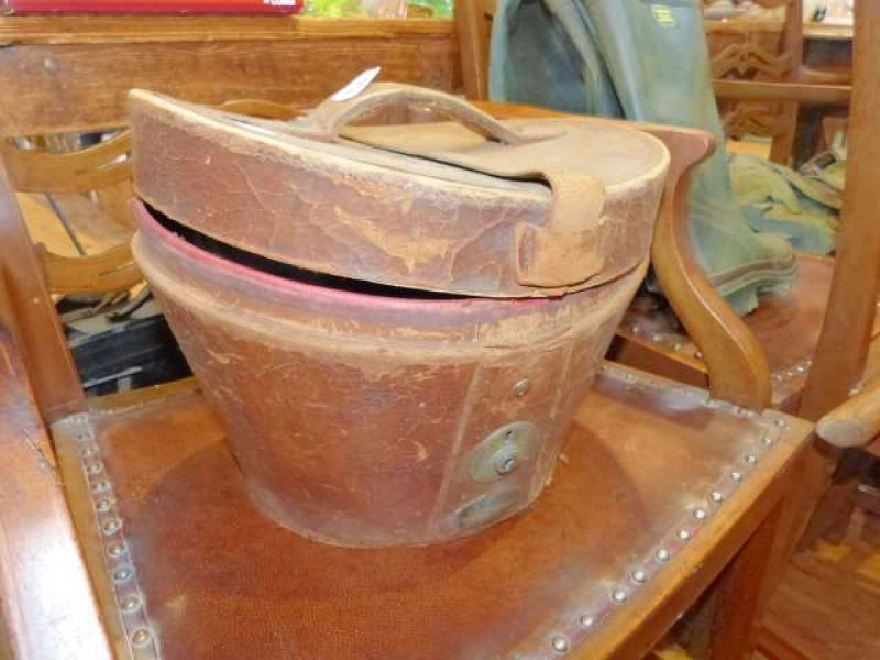 Leather cased top hat